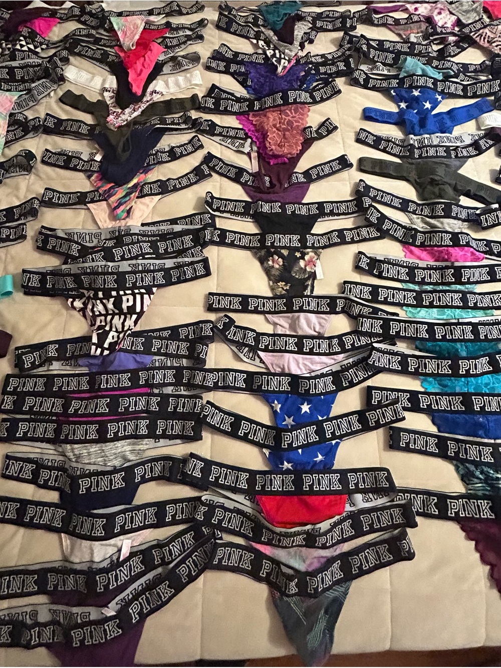 Victoria’s Secret Pink Logo Thick Waist Band Panties discontinued lot 117 total - Picture 4 of 11